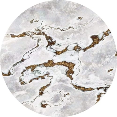 Komar DOT runde und selbstklebende Vlies Fototapete Marble Vibe - Ø Durchmesser 125 cm - 1 Stück - Marmor, Tapete, Dekoration, Wandtapete, Wandbild, Wandbelag, Designtapete - D1-048