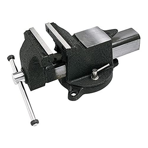 KRAFTWERK 2962 Stahl-Schraubstock 125 mm, Schwarz