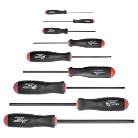 Bondhus - BSX9M 10699 Set mit 9 Kugelschraubendrehern, ProGuard Finish, Größen 1,5–10 mm.