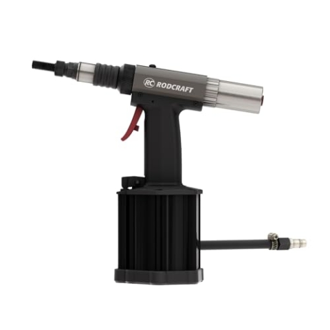 Rodcraft RC6758 Blindnietmuttern-Setzgerät für Nietmuttern M3 – M12 Aller Materiallien, Setzkraft 24,0 kN., automatisches Auf- und Abdrillen, genaue Einstellung des Setzhubs