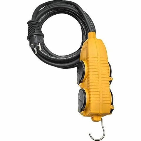 Brennenstuhl 1151711 Verlängerungskabel Powerblock + 4 Steckdosen mit Klappdeckel IP44 H07RN-F 3 G1,5 schwarz, gelb, 1151721
