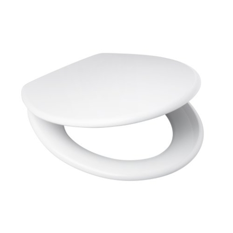 Wisa (eine Marke von Fluidmaster) Centaur Universal-Toilettensitz, höhenverstellbare Scharniere, Thermodur-Beschichtung, farbecht, geeignet für wandmontierte, bodenstehende und wandmontierte Toiletten