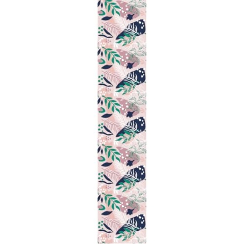 Ambiance Sticker Vliestapete, vorgeklebt, Rolle tropisches Wallpaper, Rosa und Marineblau, dekorativ, 1 Rolle mit 300 x 60 cm (H x B)