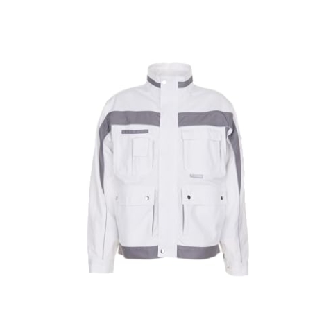 Planam Plaline Herren Bundjacke reinweiß zink Modell 2503, Größe 48