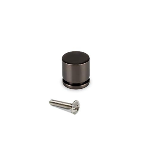 Emuca - Griffe für Möbelstück, Möbelknopf, Zamak, Titanium, 20 Stück