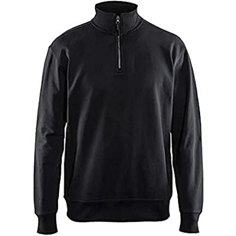 Blaklader 33691158 SWEATSHIRT MIT HALBEM REIßVERSCHLUSS, Schwarz, grootte XS