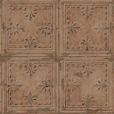 RoomMates COPPER TIN TILE PEEL & STICK WALLPAPER