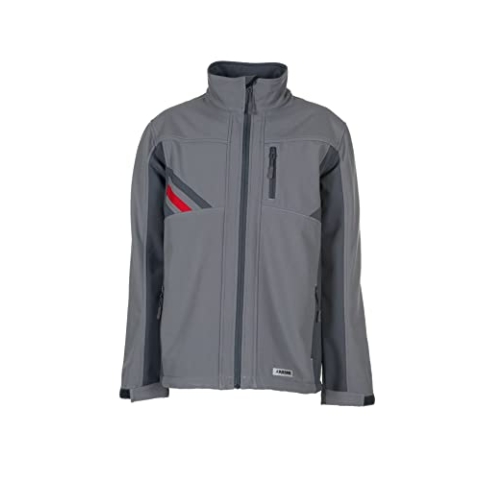 Planam Highline Herren Winter Softshelljacke zink schiefer rot Modell 2381 Größe L