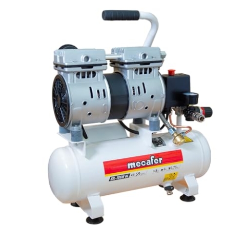 Mecafer 425513 Kompressor, leise, 59 dB, 6 l, 0,75 HP/8 bar