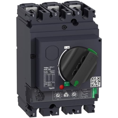 Motorschutzschalter, Schneider Electric TeSys GV5, 3P, 150A, ICU 36kA, thermisch magnetisch, GV5P150F