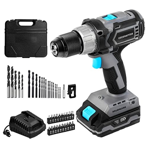 Cecotec Bohrmaschine CecoRaptor Perfect Drill 2020 Brushless Ultra. 20 V 2.000 mAh Akku-Bohrschrauber mit bürstenlosem 4819 DC-Brushless-Motor mit Brushless-Technologie