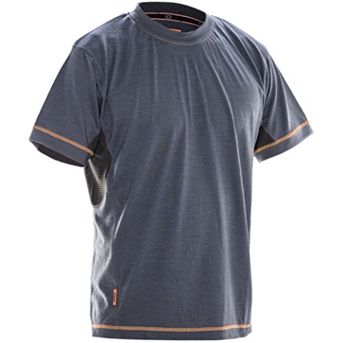 Jobman Merino T-shirt "Dry Tech", 1 Stück, 3XL, grau/schwarz, 559551-9899-9