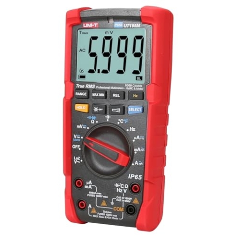 UNI-T UT195E/UT195M/UT195DS Professional Multimeter True RMS ACV 750V 5kHz Bandwidth IP65 Rating 2m Drop Proof CAT III 1000V