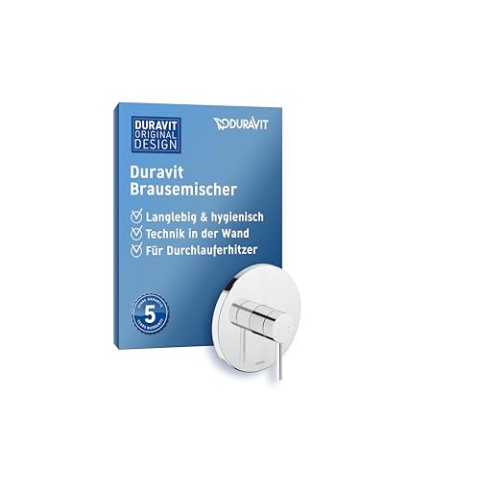 Duravit Circle Duscharmatur Unterputz für 1 Verbraucher, Einhebel-Brausemischer mit Keramikmischsystem, Chrom