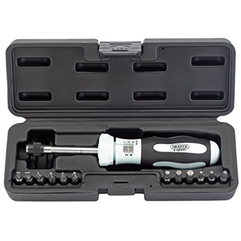 Draper Expert 13-teiliges Drehmomentschraubendreher-Set | Torx-Schraubendreher-Set | Einstellbares Drehmoment Steckschlüsselsatz 1-5 Nm | Soft-Grip Ergonomischer Griff | 75170