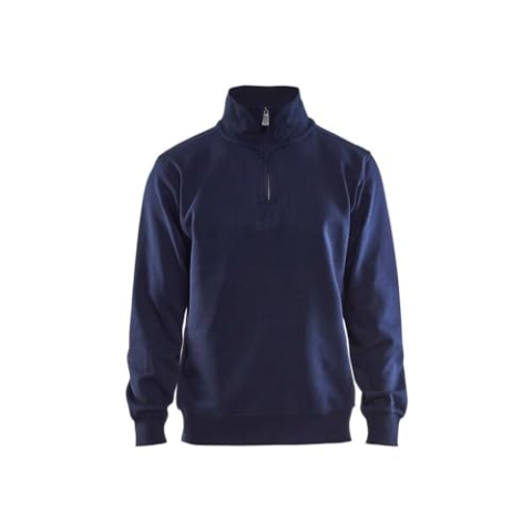 Blaklader 33651048 COLLEGE-TRIKOT MIT HALBEM REIßVERSCHLUSS, Marineblau, grootte XL