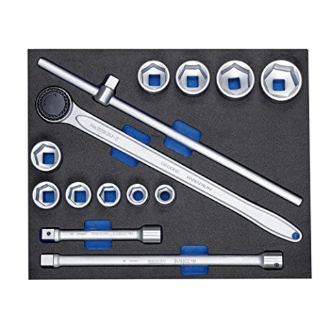 GEDORE Steckschlüssel-Sortiment 3/4 Zoll in Check-Tool-Modul, 14-teilig, 1 Stück, 2005 CT3-32