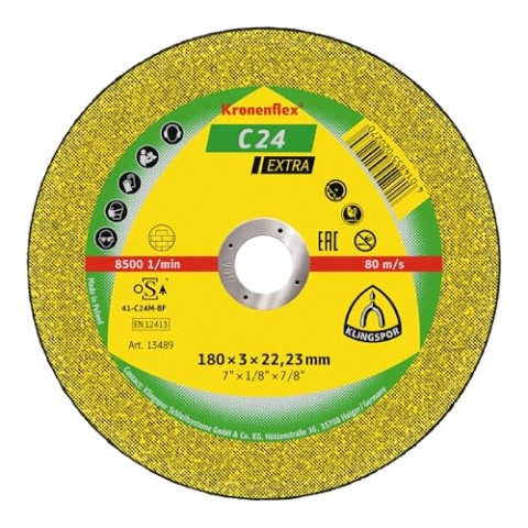 Klingspor 188464 C 24 EX, Trennscheibe, Verpackungseinheit 25, 125X2,5X22,23, G, 25