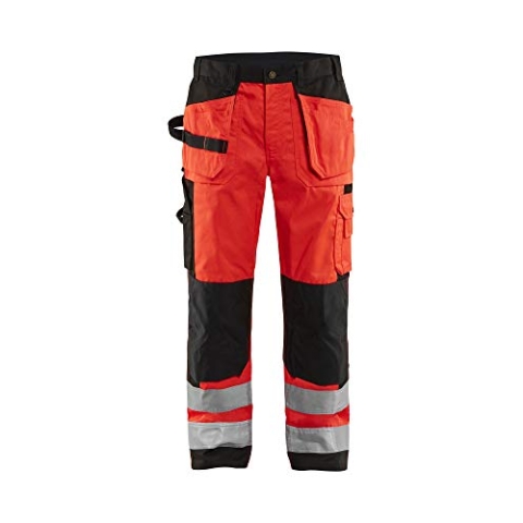 Blaklader 15331860 Hose mit hoher Sichtbarkeit, Rot/Schwarz, grootte C54