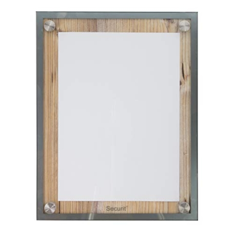 Securit MCS-A4-OAK Schaukasten Glass Star, 1 x DIN A4 Seite, Eiche