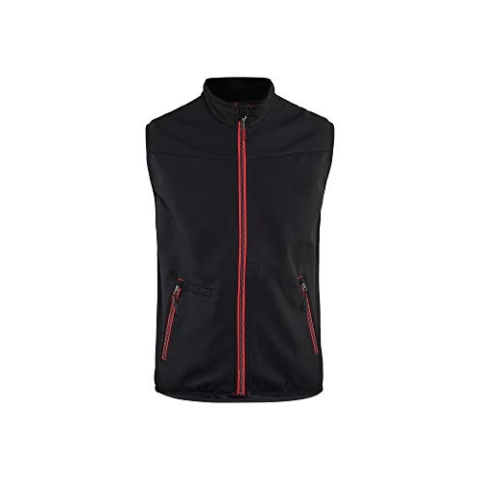 Blaklader 38502516 SOFTSHELL-WESTE, schwarz/rot, grootte XXXL