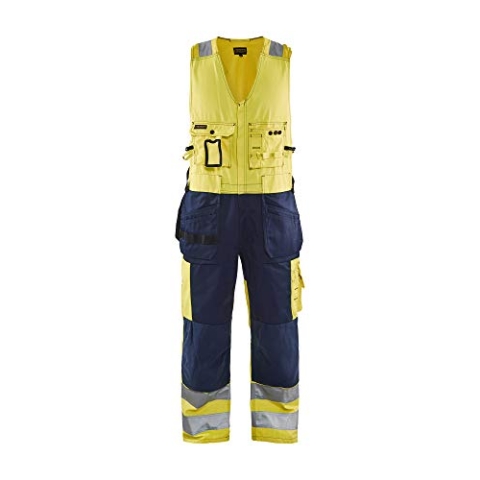 Blaklader 26531804 ÄRMELLOSER OVERALL MIT HOHER VISKOSITÄT, Gelb/Marine, grootte D96