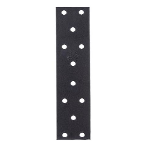 Alberts 825058 Lochplatte - schwarz - kunststoffbeschichtet - 155 x 40 x 2 mm | 50er Set