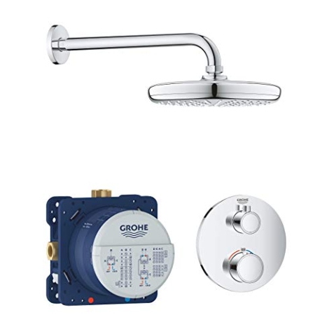 GROHE Grohtherm - Thermostat Set (Rapido SmartBox, Tempesta 210 Kopfbrause, Rainshower 286mm Brausearm), chrom, 34726000
