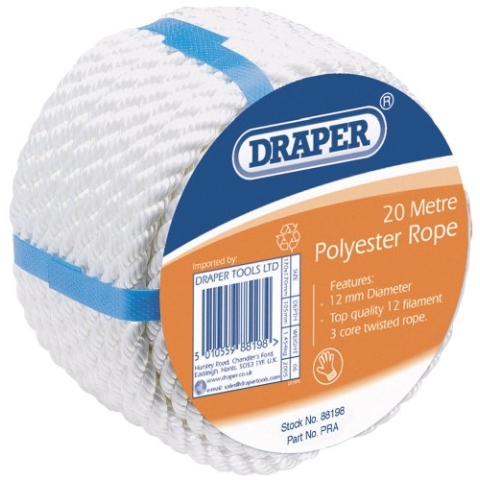 Draper 88198 Polyester-Seil 20 m 12 mm