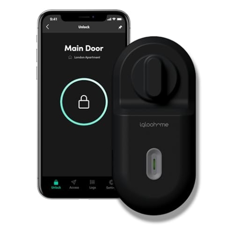 igloohome | Verwandeln Sie Ihr Schloss in ein smartes Schloss.schlüsselloser Zugang in Schwarz