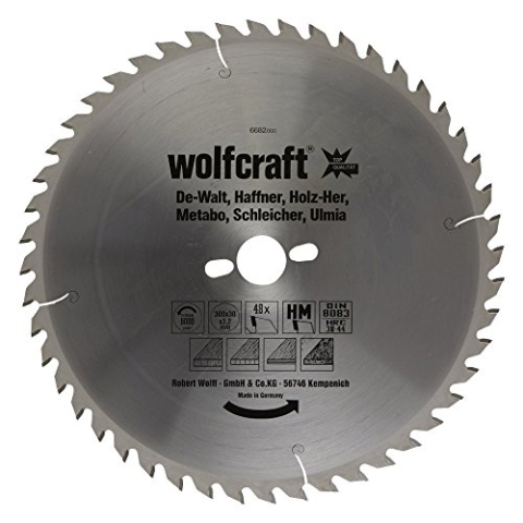 wolfcraft 6682000 HM-Kreissägeblatt, 48 Zähne Ø 300 x 30 x 3,2