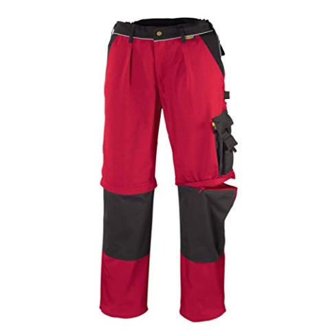 teXXor 2-in-1 Arbeitsbundhose Canvas 320 mit Cordura, 20-008353-58,Rot (Red/Black) ,58