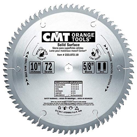 CMT Orange Toos 223.072.10M - Kreissägeblatt für Mineralwerkstoffe HW D=250x3.2/2.5x30 Z=72 MTCG