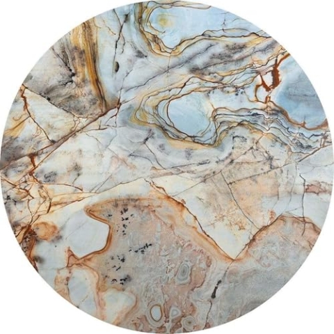 Komar DOT runde und selbstklebende Vlies Fototapete Marble Sphere - Ø Durchmesser 125 cm - 1 Stück - Tapete, Marmor, Steinoptik, Designtapete - D1-025