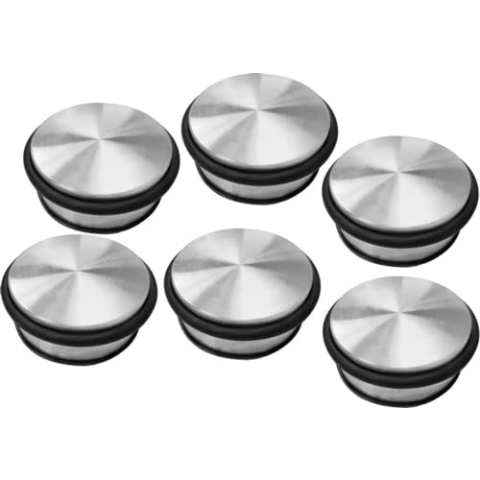 PALMAT - Hochbelastbarer Türstopper 110 mm X 60 mm 1.1 Kg Edelstahl mit rutschfester Unterlage Gummischutz, Frei von Kratzern (6)