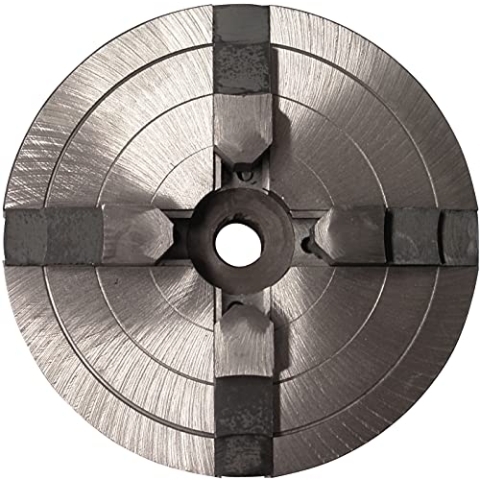 Güde 11418 Backenfutter zentral justierbar (4 Backen, Aufnahmegewinde M18 IG, Spannbereich 8-170 mm, Backenfutter-ø 150 mm, schwere Guss-Ausführung, passend für Drechselbank Typ 1000 + GDM 1000)