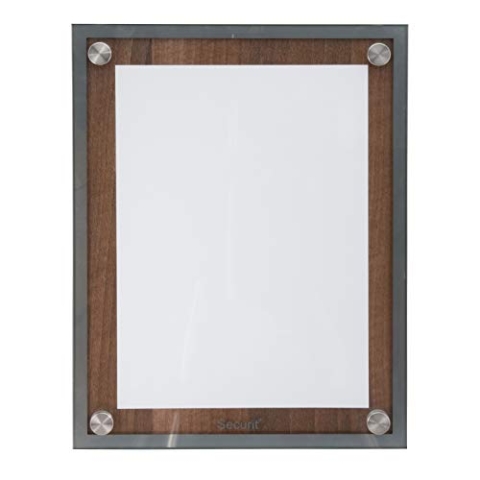 Securit MCS-A4-WAL Schaukasten Glass Star, 1 x DIN A4 Seite, Wallnuss