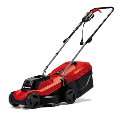 Einhell Elektro-Rasenmäher GC-EM 1000/32 (1.000 W, 32 cm Schnittbreite, bis 300 m², 30 L Grasfangkorb, 30-70 mm Schnitthöhe, klappbarer Führungsholm)