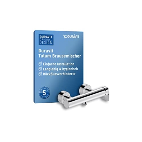 Duravit Tulum Duscharmatur Aufputz für 1 Verbraucher, Einhebel-Brausemischer mit Keramikmischsystem, chrom