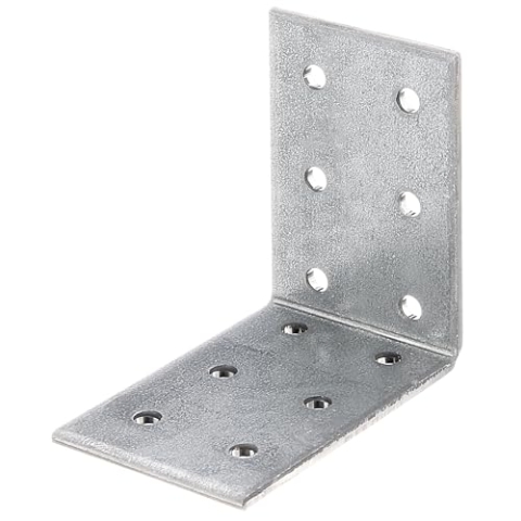 Alberts 846633 Lochplattenwinkel | sendzimirverzinkt | 60 x 60 x 40 mm | 120er Set