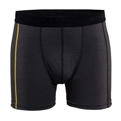 Blaklader 18471734 Boxershorts Xlight 100% MERINO, Dunkelgrau/Gelb, grootte L