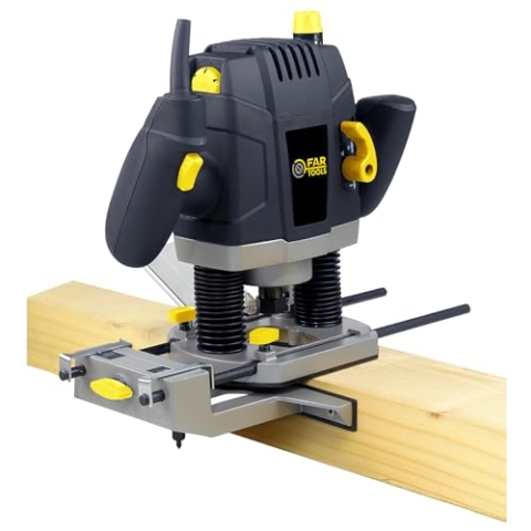 Fartools ER 1300 Oberfräse, elektrisch, 1300 W, für Klemmen 8/12 mm, verstellbare Geschwindigkeit