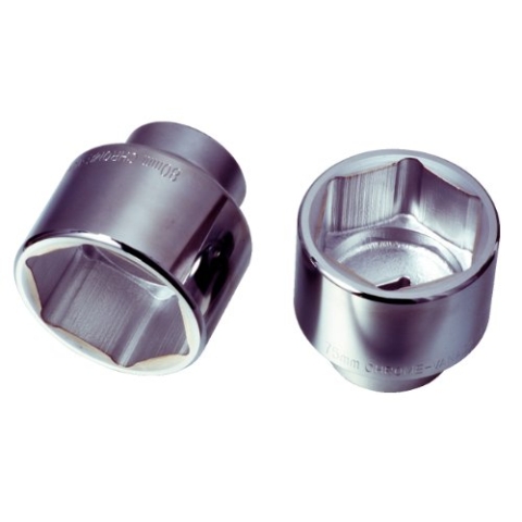 1" Sechskant-Stecknuss, kurz, 2.1/2"