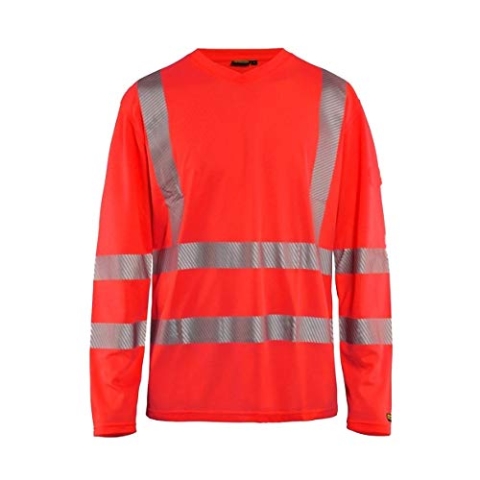 Blaklader 33851013 UV T-SHIRT HIGH VIS LANGARM, Rotes Hochvisier, grootte 4XL