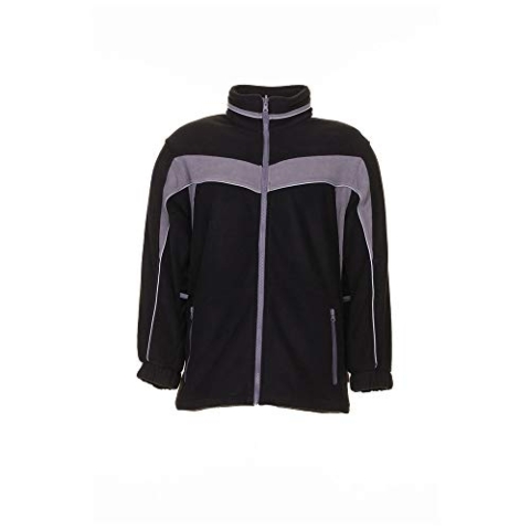Planam Größe M Herren Plaline Winter Fleecejacke schwarz zink Modell 2560