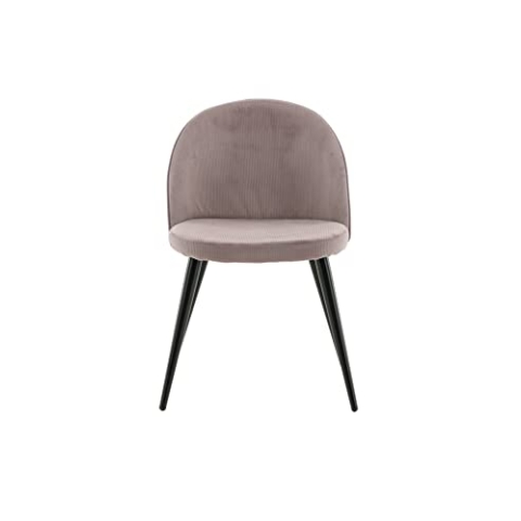 Venture Home Velvet Dining Chair Corduroy, Black,Dusty Pink, 5776,550