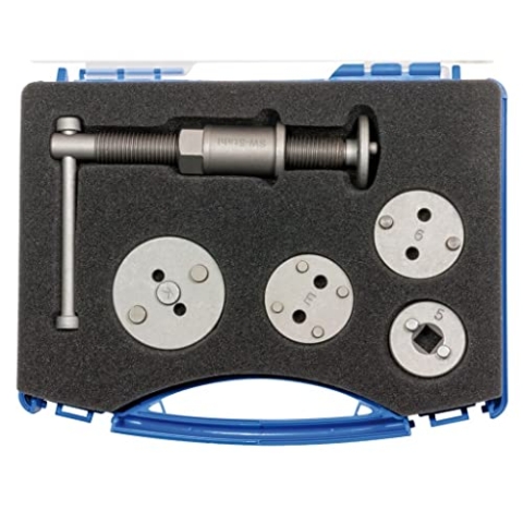 SW-Stahl 01432L Bremskolbenrückdrehwerkzeug I Bremskolben Rücksteller Kfz I Rückdrehwerkzeug Set I Rücksteller Universal I Rücksteller Links Rechts Adapter