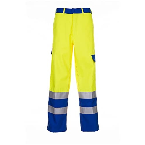 Planam Herren Major Protect Warnschutz Bundhose warngelb Kornblau Modell 5222 Größe 106