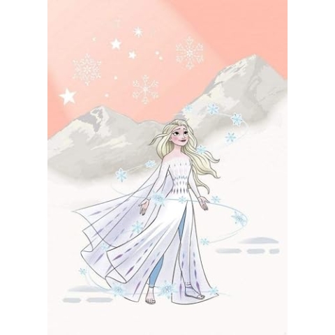 Komar Disney Vlies Fototapete - Frozen Winter Magic - Größe: 200 x 280 cm (Breite x Höhe) - Elsa, Mädchenzimmer, Kindertapete, Kinderzimmer, Tapete - IADX4-041