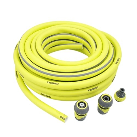 Ferrestock FSKMDU005 Gartenschlauch, 20 Meter, 5/8 Zoll dick (15,8 mm), Verdrehschutz, flexibles PVC mit Polyesterverstärkung, 3-lagig, UV-beständig, Algenschutz, inklusive Zubehör